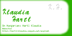 klaudia hartl business card